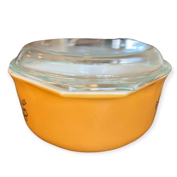 PYREX Vintage Old Orchard 2.5 Clear Glass Cover Casserole Dish #045 - Picture 3 of 9